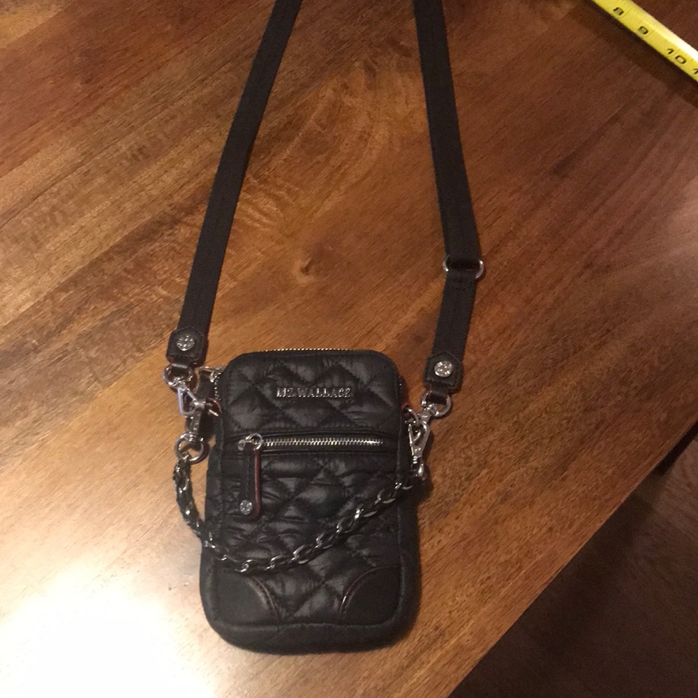 MZ Wallace Micro Crosby Black with Silver Hardware